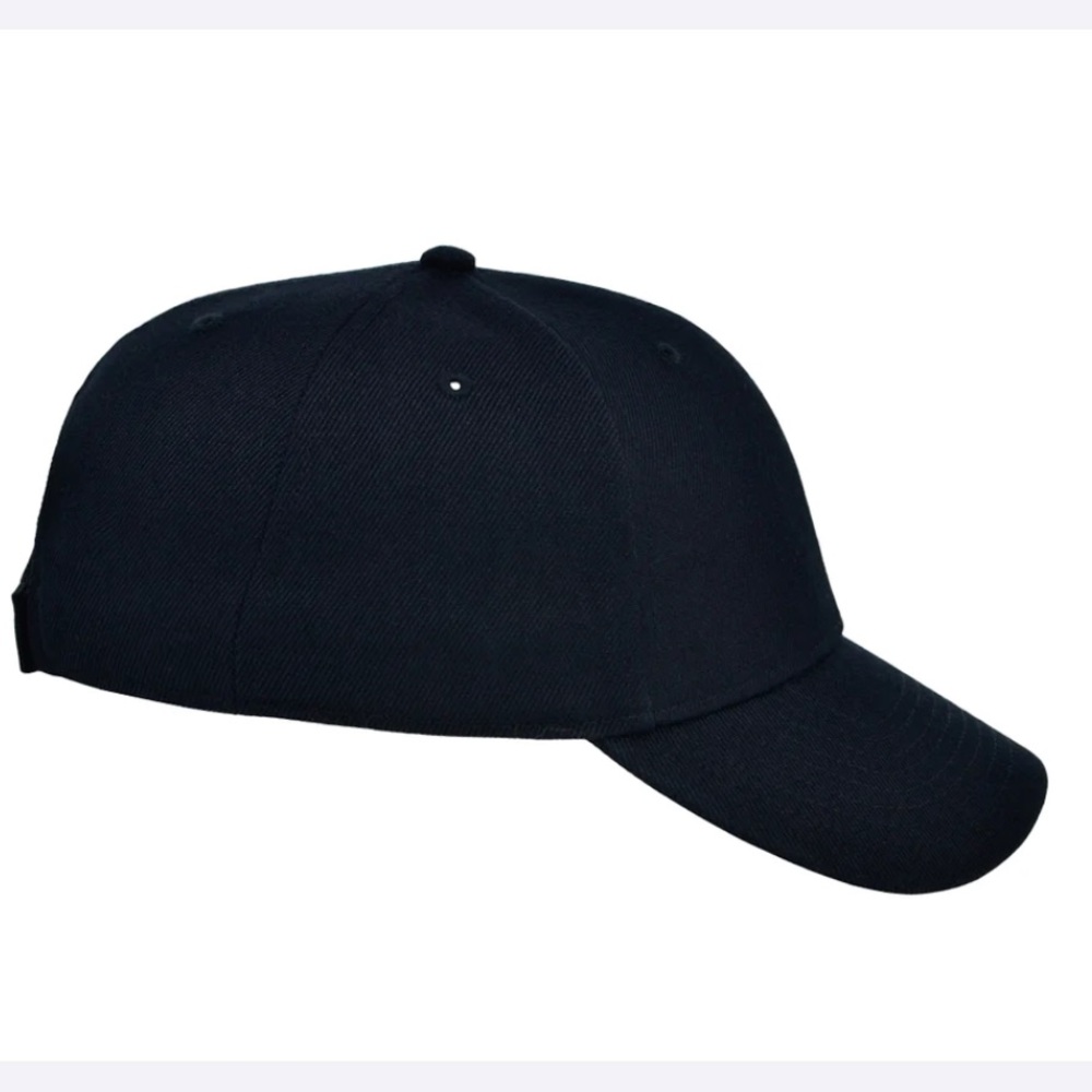 Lids Crowns By Lids Structured Black Hat w/Velcro Adjustable Closure. Unisex O/S